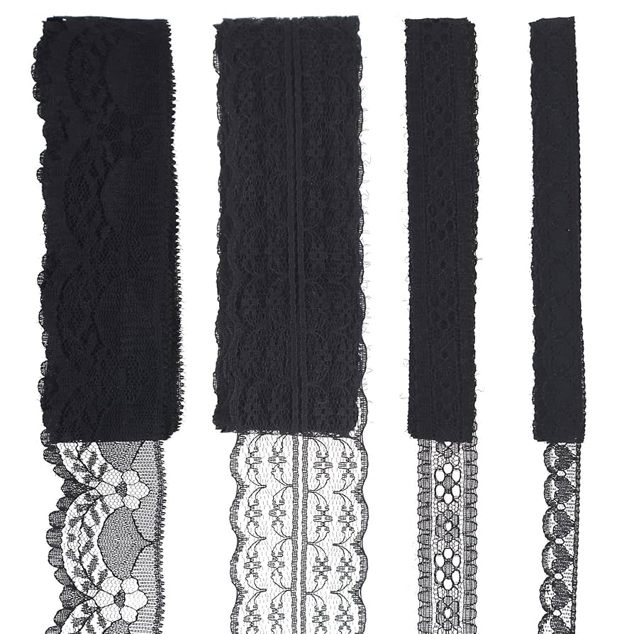 ち*ぴ様 lace ribbon head dress black depend lace ribbon head dress white